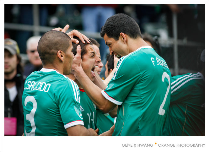 Javier Hernández aka Chicharito celebrates his opener vs paraguay