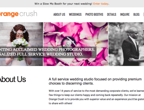 Orange Crush launches new wedding site!