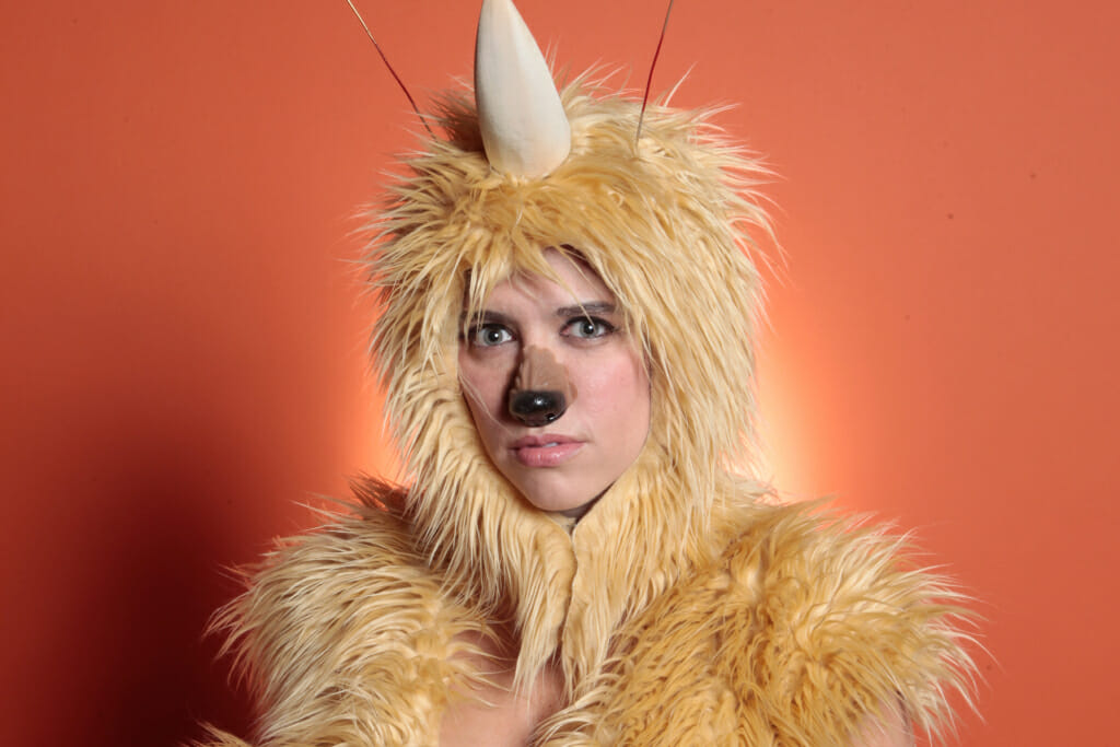 Person in lion costume