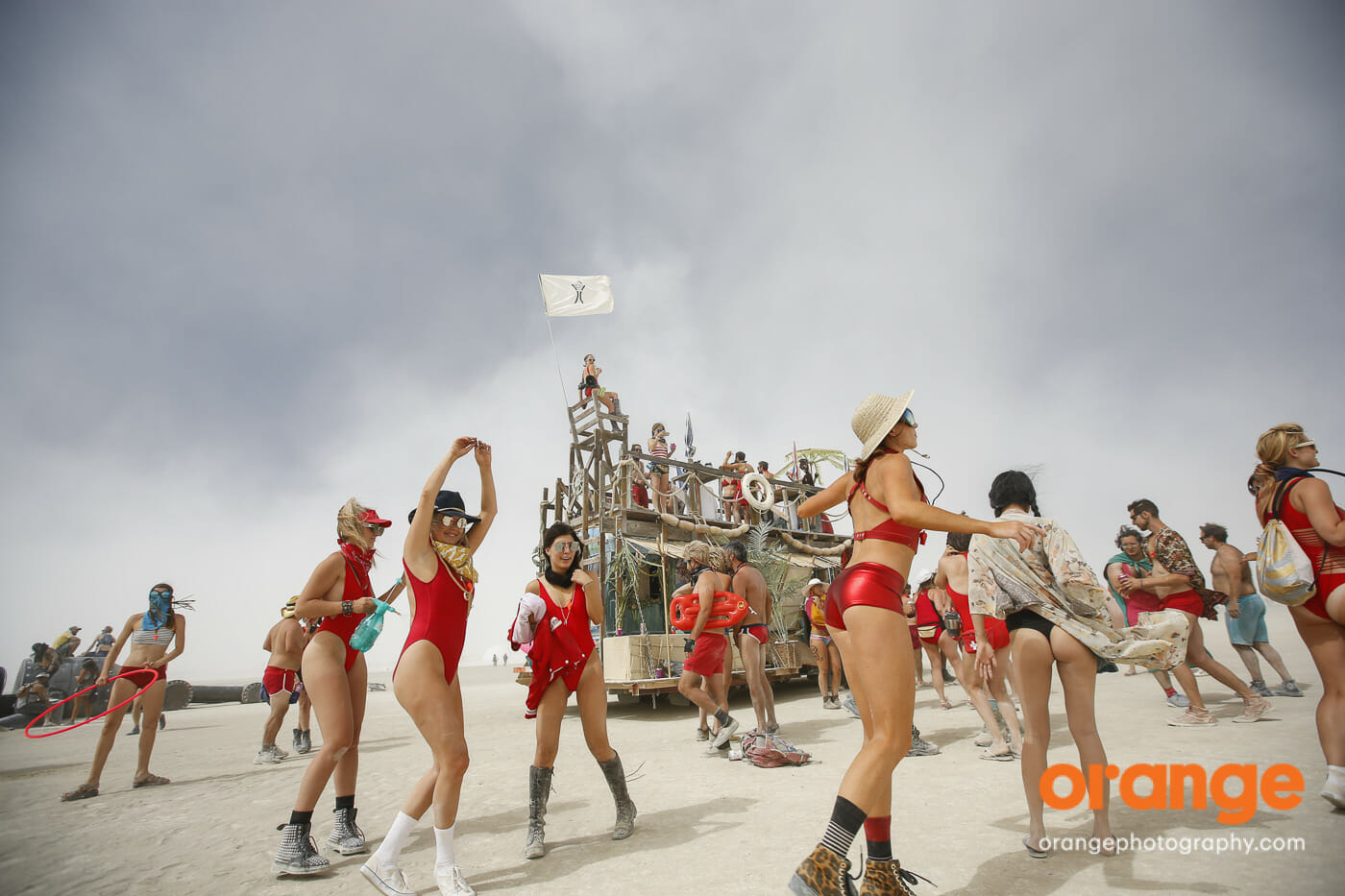 Dancing to Gracie, our art car