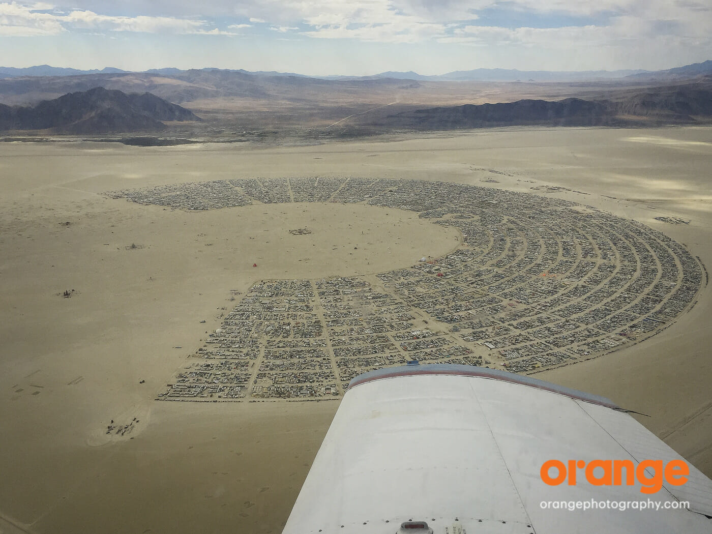 Aerial view of Burning Man 2016