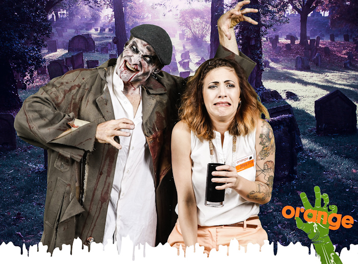 Zombie photo booth